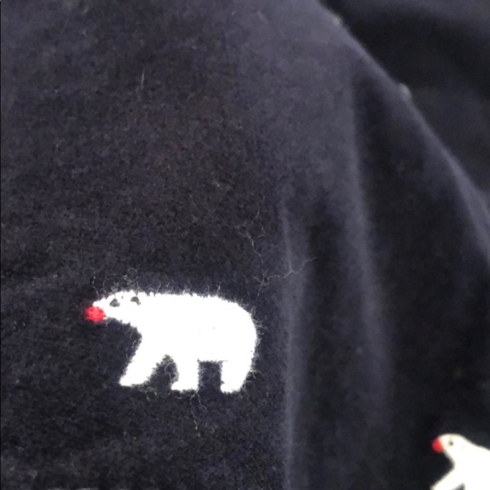 NWT Talbots Navy Blue Velvet Embroidered Polar Bear Skirt - Picture 2 of 6
